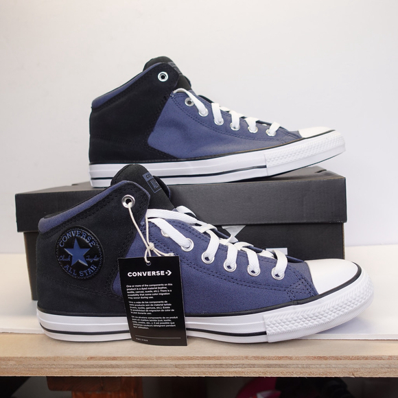 Unisex Converse All Star High Top Sneakers Size 10.5 12.5 Blue/Black NEW